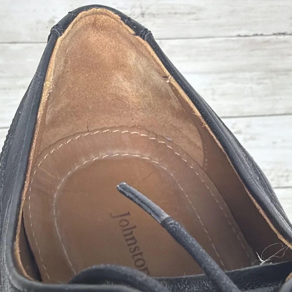 Johnston Murphy Melton 59-0721 Black Leather Cap Toe Oxford Men's Shoes 11.5 M